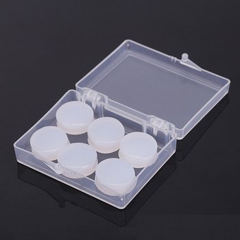 矽膠防水黏土耳塞-3對6入透明塑料盒_0